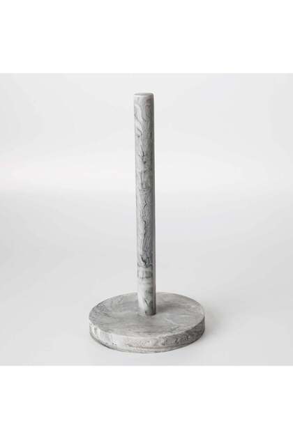 Travertine Paper Towel Holder Black