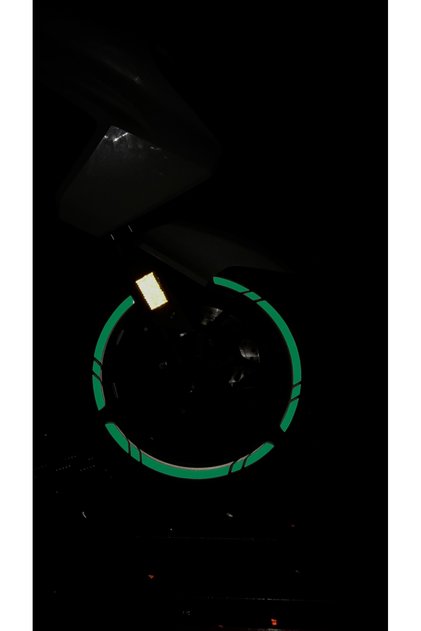 15 Inch Wheel Compatible Reflective Flat 12 Piece Wheel Strip Set (Front and Rear Sufficient)