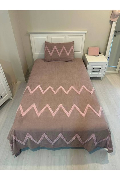 Trio Chenille Embroidered Single Bedspread 165X225 cm