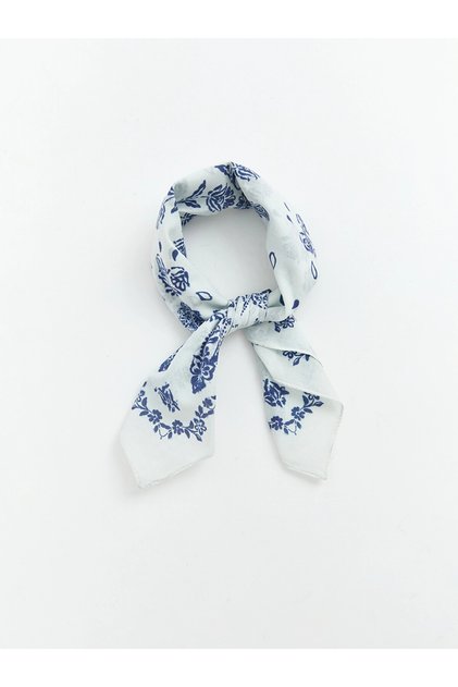 Lcw Accessories Navy Blue Patterned Women's Scarf