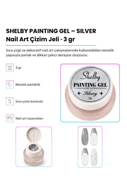 SHELBY 3 GR. PAİNTİNG TASARIM GEL SILVER