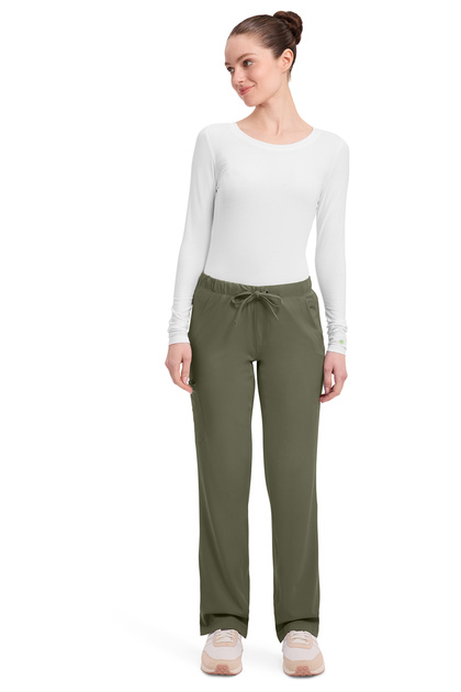 Hhe9560 Rebecca Women's Scrubs Single Bottom Surgical Pants – Imported, Mid-Waist, 6 Pockets, Slight Spanish Cuff, Side Slits Doctor Nurse Single Bottom