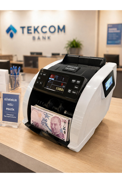 PRO9000 TL KARIŞIK PARA SAYMA MAKİNESİ MÜŞTERİ EKRANI HEDİYELİ
