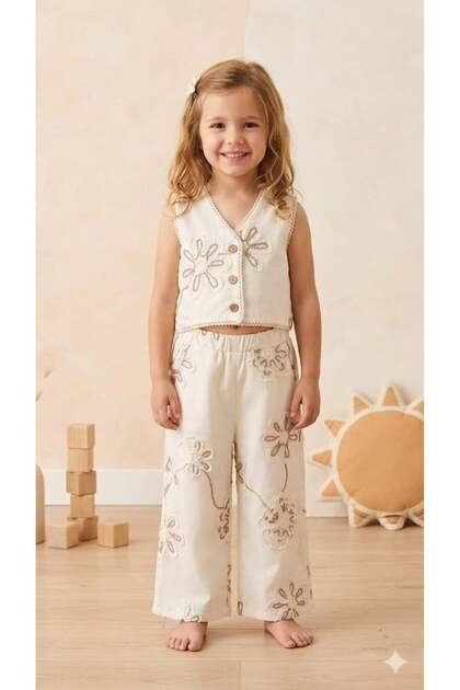 Girl's Vest and Laseli Suit Set Ser-0980
