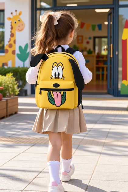 Yellow Dog Kindergarten School Bag Children's Backpack Preschool Daily Use 32 X 24 X 10 cm