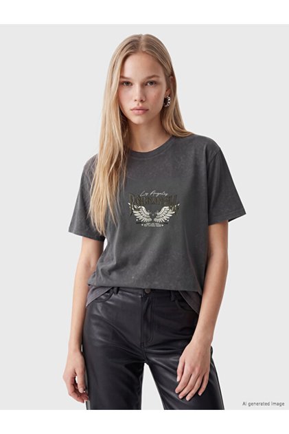 Quality Parts Printed 100% Cotton Women's T-Shirt from Çelebi Store