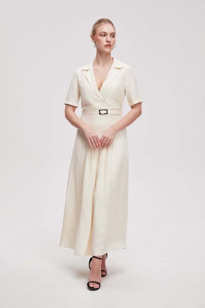 Women's Maxi Plain Short-Sleeve Dress