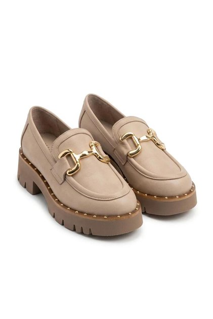 3770 Silver Genuine Leather Loafer Shoes