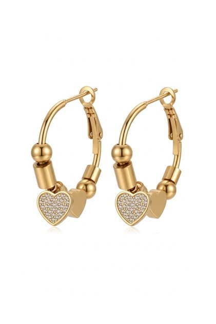Women's Stone Dangle Hoop Earrings, Tarnish-Resistant, Stainless, Gift Boxed Women's Earrings