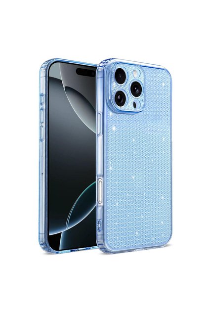 Compatible with iPhone 16 Pro - Crystal Flex Transparent Silicone Glittery Look Flashy Case