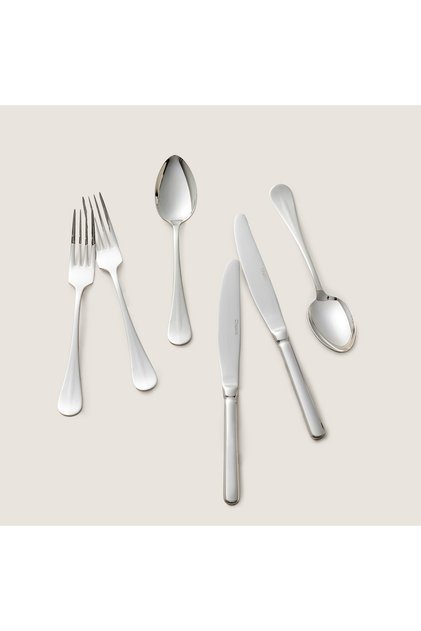 Lumina 18 Piece Dessert Fork Spoon Knife Set Shiny Silver