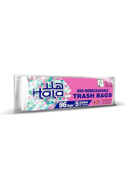Hala Biodegradable Trash Bags 96-Pieces