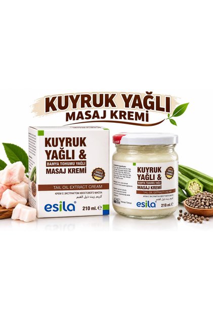 Kuyruk Yağlı bamya tohumu yağlı Masaj Kremi 210 ml