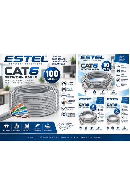 CAT 6 İNTERNET KABLOSU 2 MT