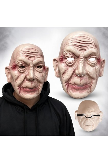 Scary Old Man Realistic Elderly Mask (5492)