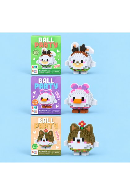Kuş Model Ball Party Karakter Figürleri Brıcks 3D Yapı Oyuncakları
