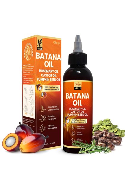 4-in-1 Batana Hair Oil with Rosemary, Castor & Pumpkin Seed Oils