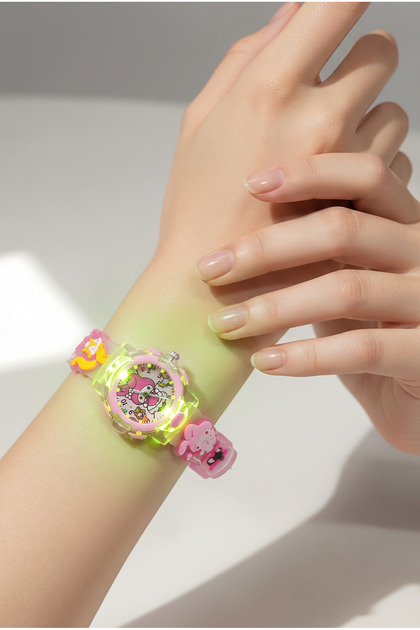 Led Lighted Children's Watch with Cute Character Design (Without Box)