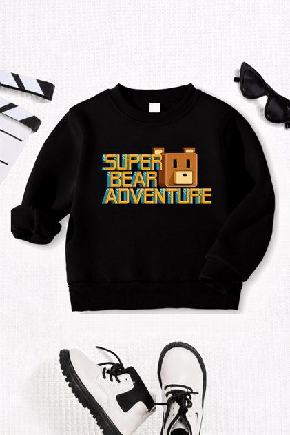 Super Bear Adventure Printed Kids Sweatshirt