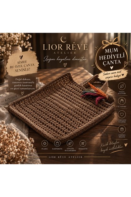 Lior Rêve Atelier Handmade Knitted Beach and Daily Use Bag – Natural Design