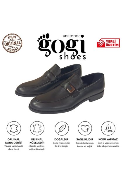 Model 1965 Erkek Klasik Ayakkabı Hakiki Dana Derisi Orijinal Kösele Tokalı Loafer