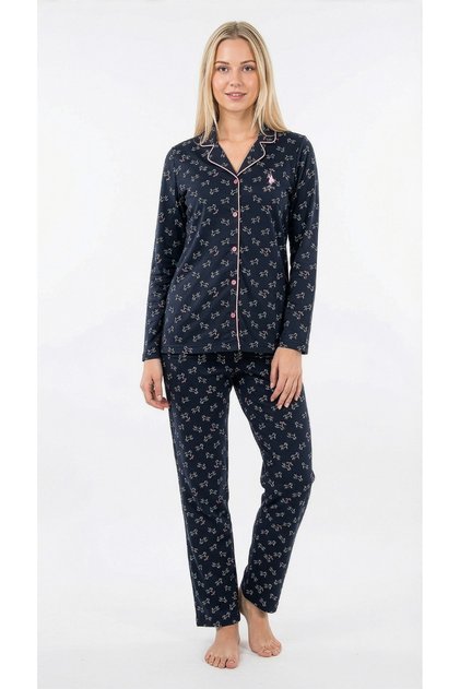 Women's Navy Blue Pajama Set