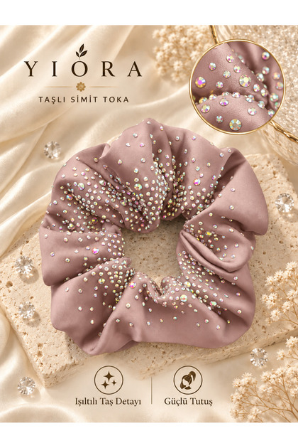 Women's Crystal Stone Large Size Satin Bagel Hair Clip – Scrunchie Hair Clip