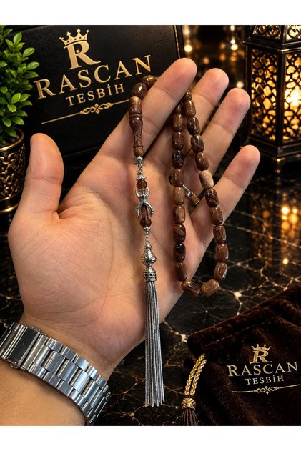 Capsule Cut Claw Tassel Amber Praying Beads
