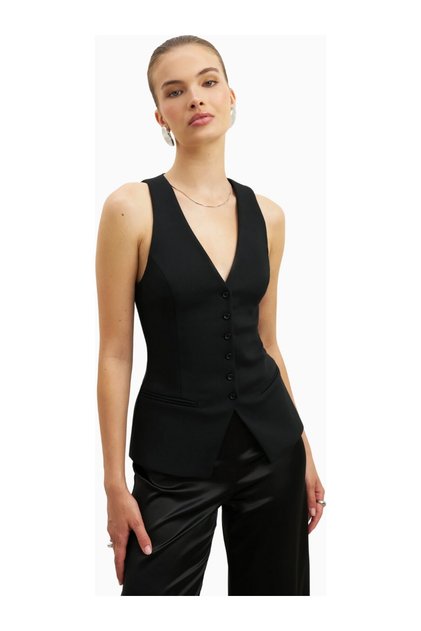 Tailored V-Neck Hourglass Waistcoat V-Neck Women's Vest