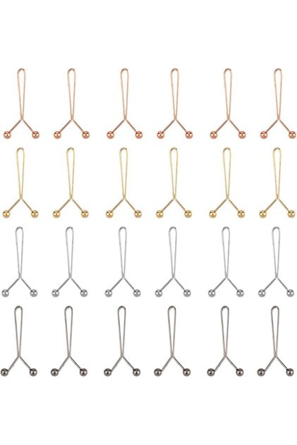 24Pcs Hijab Pins Strong Grip Pearl Brooch Pins, Multi-purpose Scarf Clips for Women, Pant Wa
