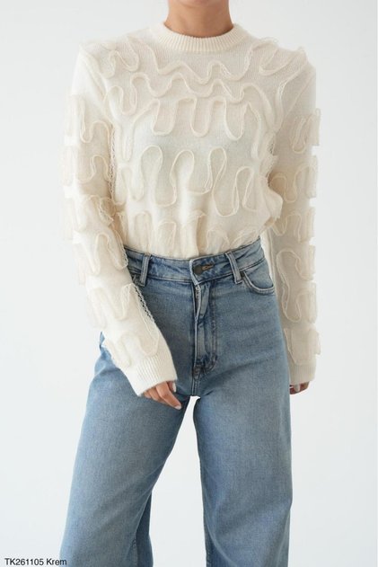 Lace Detailed Soft Design Sweater