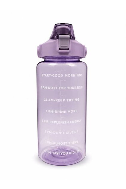 2000ML Motivational Water Bottle with Time Marker, Leakproof Locking Lid, Removable Straw, Carry Handle & Easy-Grip Design for Gym, Sports, Travel, School and Daily Hydration
