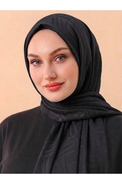 Lyocell Naia Square Monogram Ayrobin Jacquard Shawl