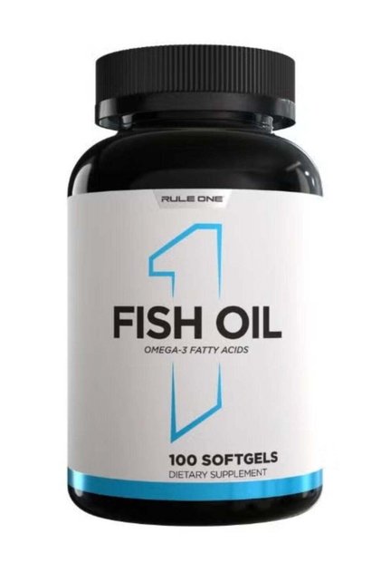 RULE 1 Fish Oil Omega-3 Fatty Acids | 100 Softgels | EPA & DHA Omega-3 Supplement | Heart, Brain & Joint Health Support | Made in USA