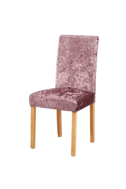 Set 6 huse de scaun, Catifea Fina, Uni Stralucitor, Roz