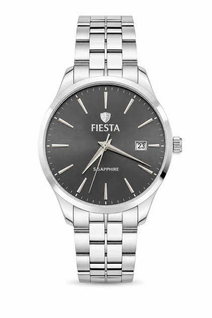 Men's Sapphire Glass Calendar Analog Metal Cord Wrist Watch 2 Years Guarantee