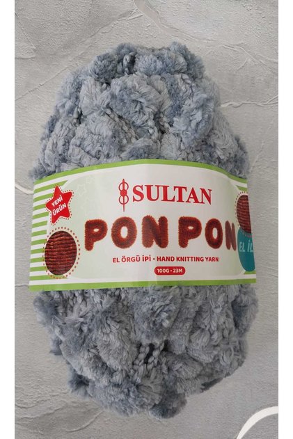 Pon Pon (Dut ip) Gri 909 Örgü İpi 5 adet