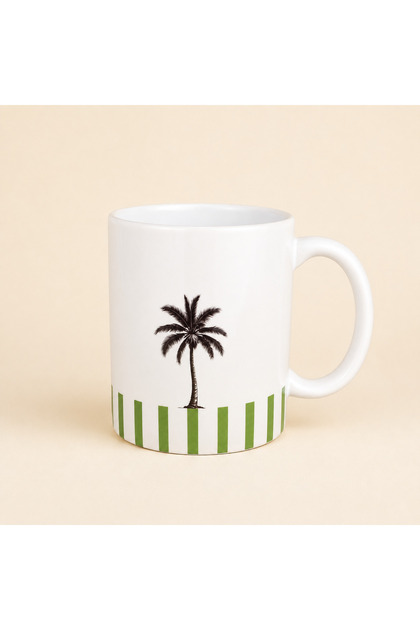 Naxhe Coffee Cup with Green Lines, 325 ml