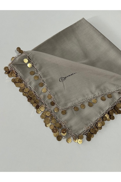 Handcrafted Edge with Money Flakes, Gold Flakes, Embroidered Writing, Muslin Cloth, Yemeni Dowry Gift.