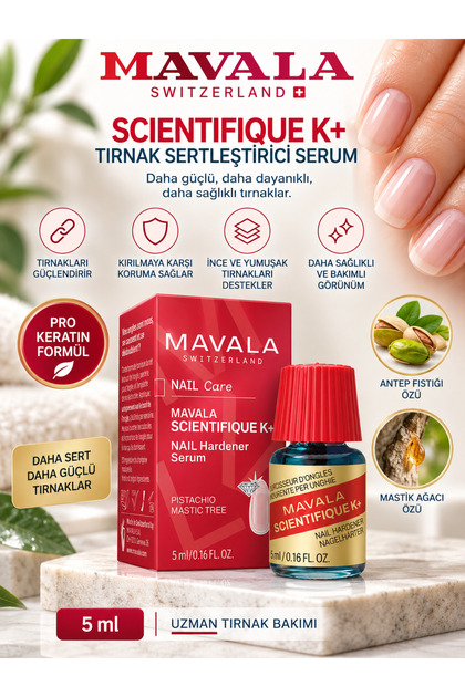 Scientifique K+ Tırnak Sertleştirici 5 ml – İnce ve Yumuşak Tırnaklar İçin Yoğun Güçlendirici Bakım