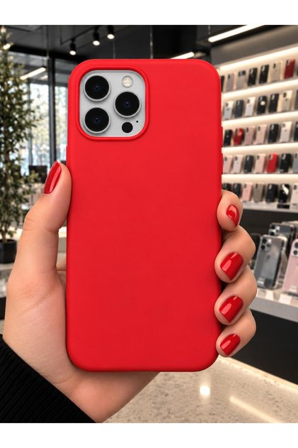 iPhone 15 Pro Uyumlu + Kamera Lens Koruyucu / İçi Kadife Dışı Silikon Lansman Telefon Kılıfı Kapak