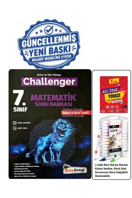 Kafa Dengi Yayınları KAFADENGİ 7. SINIF CHALLENGER TÜRKÇE SORU