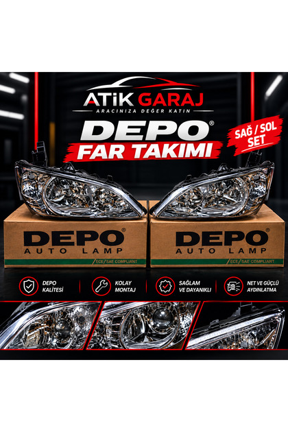 HONDA CİVİC VTEC 2 FAR TAKIMI 2003-2006 MAKKAJLI DEPO