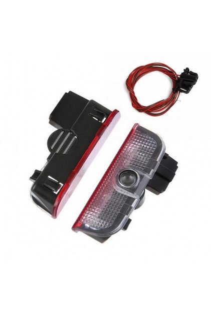 Set de 2 lumini LED cu logo pentru ușă Volkswagen plus cablaj pentru ușă