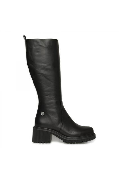 D26Kc-2125 Daily Black Women's Boots with Thick Heels