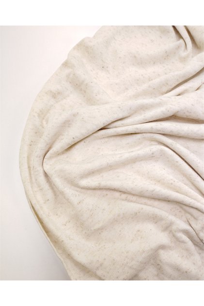 Cream Beige Melted Beige Color Full Soft Combed Cotton Knitted Fabric for T-Shirts & Dresses 180X235Cm