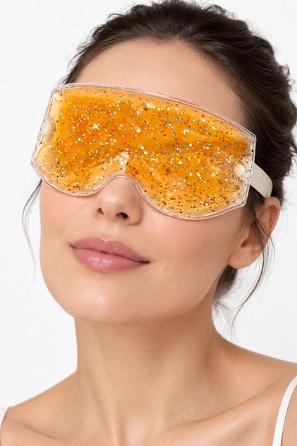 Silvery Orange Sinusitis Anti-Wrinkle Hot Cold Eye Relaxing Comfortable Sleep Eye Mask