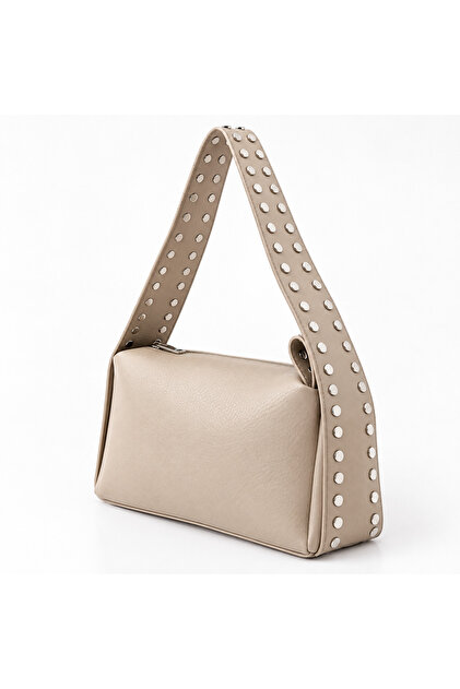 Staple Detailed Hand and Shoulder Bag