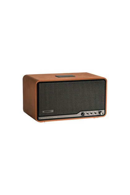 S300 80W RMS Bluetooth 5.4 Wi-Fi AirPlay Destekli Kablosuz Masaüstü Hoparlör – Hi-Res Audio, LDAC, USB-C/AUX - Kahverengi