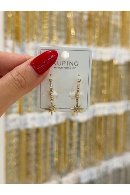 Xuping Non-Plated Gold Mini North Star Earrings